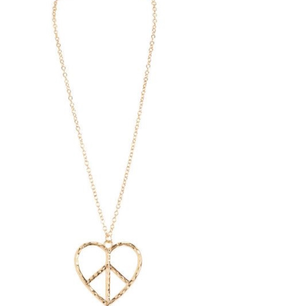 Peace heart necklace